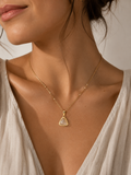 Rose Quartz Triangle Pendant