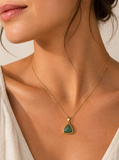 Green Aventurine Triangle Pendant